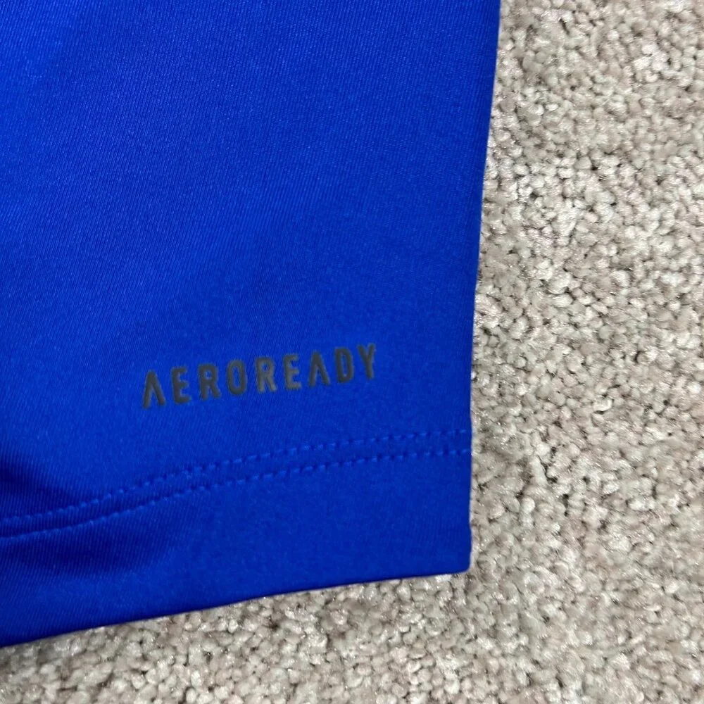 Adidas Mens Small Blue Kansas‎ KU Jayhawks NCAA Aeroready Pullover Hoodie NWT